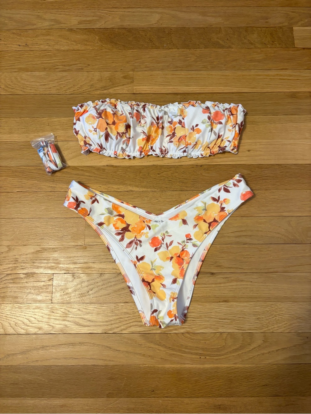 Abercrombie & Fitch Floral Bandeau Bikini Set